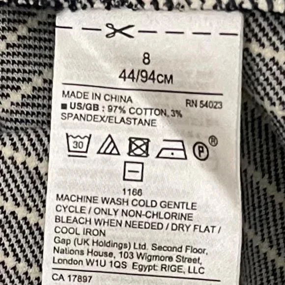 Banana Republic Size 8 Grey White Striped Bow Detail Pencil Skirt - Picture 5 of 6